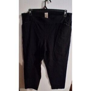 Terra & Sky Black Taper Pull-on Pants Sz 1X